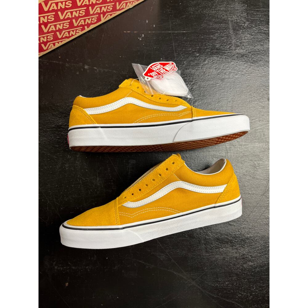 Vans Old Skool Mustard Yellow Suede Canvas Sneakers Men’s 9 Women’s 10.5